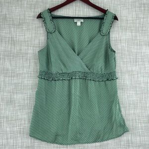 Loft Womens Size 12 Green tank Blouse 2075